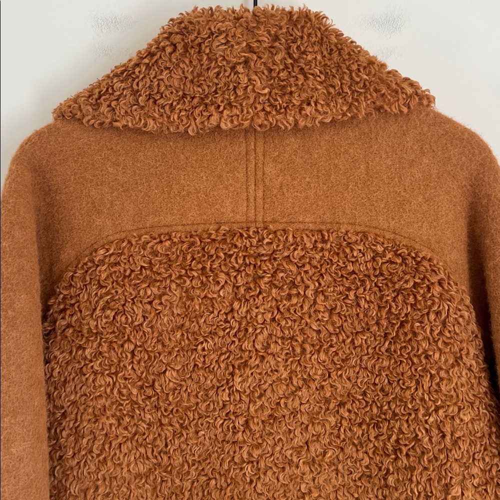 Bimba y Lola Long‎ Coat Topcoat Sherpa Teddy Quiet Luxury Sz XS - Picture 7 of 10